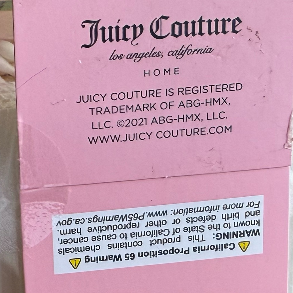Juicy Couture NWT Acrylic Vanity Set Lidded Organizers Q-Tips & Cotton Pads - Picture 6 of 8